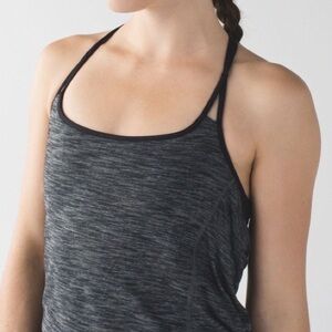 Gray Strappy Athletic Tank Top